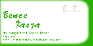 bence kasza business card